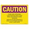 Signmission OSHA RADIATION, Visible & Or Invisible Laser Radiation, 14in X 10in Rigid Plastic, CR-P-1014-L-10215 OS-CR-P-1014-L-10215 - alternate 1